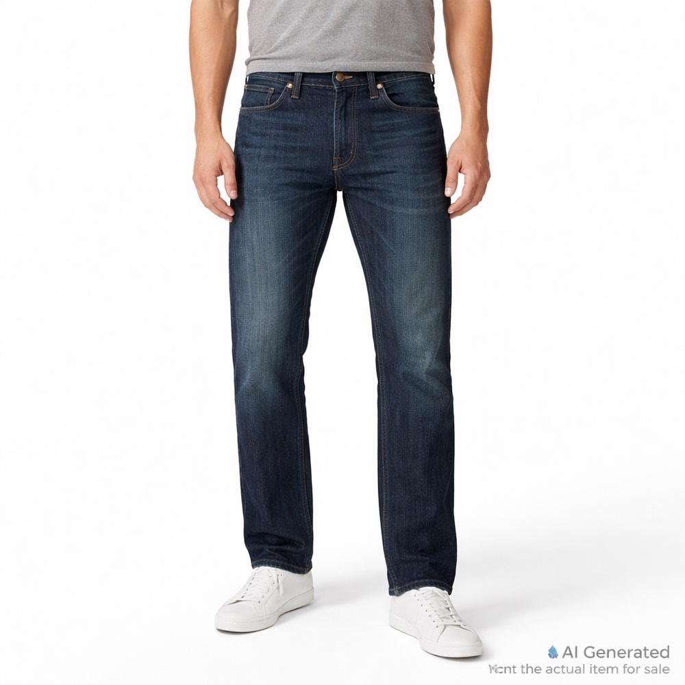 Mavi Zach 33x32 Dark Wash Slim Straight Denim Jeans